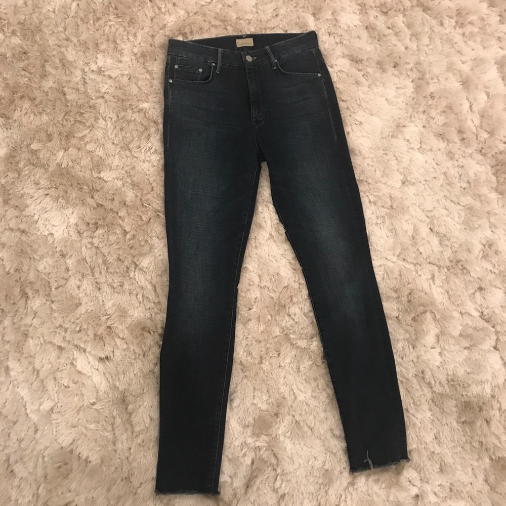 🧡SOLD🧡Mother High Waist Looker Ankle Fray Denim - Picture 2 of 6